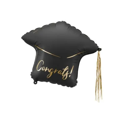 PartyDeco Balon foliowy Czapka Congrats! 60x55cm
