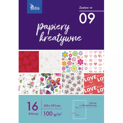 Tetis Papiery Kreatywne A4 Zestaw Nr 09