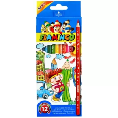 Hasta Kredki o��wkowe Flamingo Junior 12 szt.