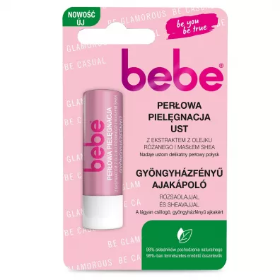 bebe Per�owa pomadka do ust z ekstraktem z olejku r�anego i mas�em shea 4.9 g