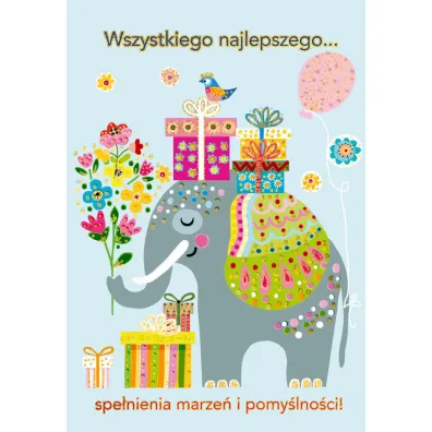 Henry KARNET URODZINY B6 Z KOP ZLOC SLON HE FOL
