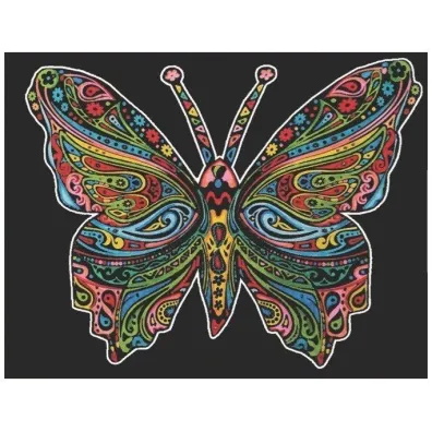 Kolorowanka Welwetowa A4 Motyl