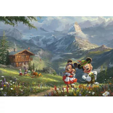 Puzzle 1000 el. Premium Quality. Myszka Miki&Minnie w Alpach Schmidt