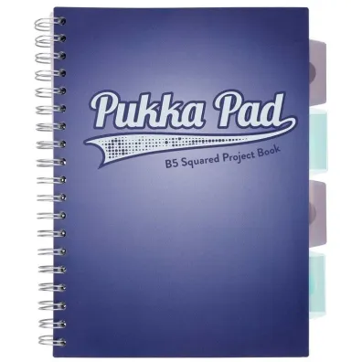 Pukka Pad Project Book B5 Navy Granatowy kratka, 80g 100 kartek