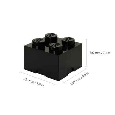 Pojemnik klocek LEGO Brick 4 Czarny