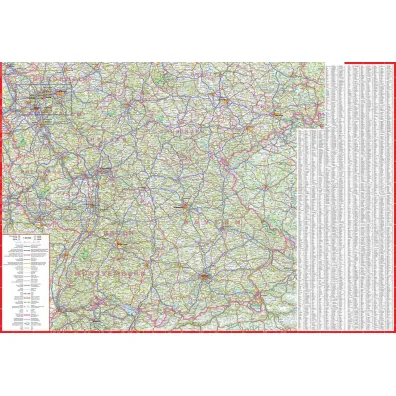 Niemcy mapa samochodowa 1:750 000 papier 2023