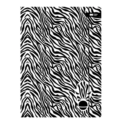 Happy Color Teczka kartonowa z gumk� Black&White Zebra