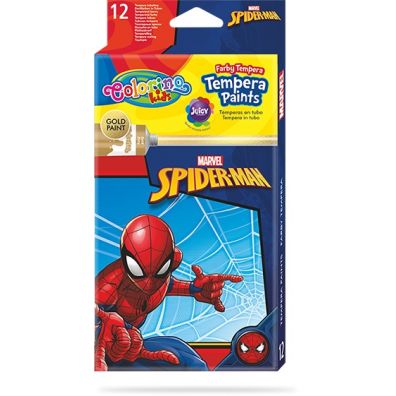 Patio Farby Colorino Kids tempera w tubach 12 ml Spiderman 12 kolorw