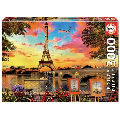 Puzzle 3000 el. Zachd soca w Paryu Educa