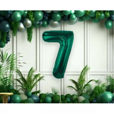Godan Balon foliowy B&C cyfra 7 ziele� butelkowa 85cm