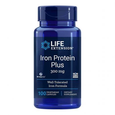 Zdjęcia - Witaminy i składniki mineralne Life Extension Iron Protein Plus Suplement diety 100 kaps. 