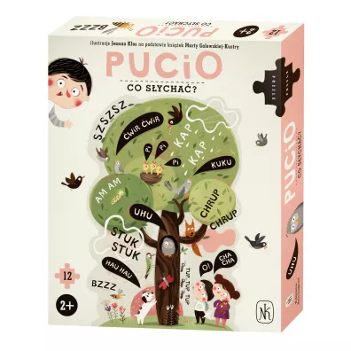 Puzzle 12 el. Pucio. Co sycha? Nasza Ksigarnia - Marta Galewska-Kustra
