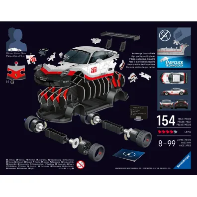 Puzzle Iconics 108 el. 3D Porsche 911 GT3 Cup Ravensburger
