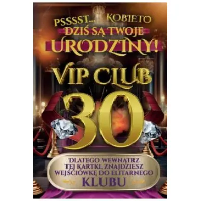Yeku Karnet Urodziny 30 damskie