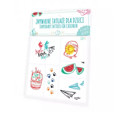 Zmywalne tatuae dla dzieci - Letnie wzory Zuzu Toys - Ola Cielak