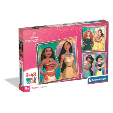 Puzzle 3x48 el. SuperColor. Princess Clementoni