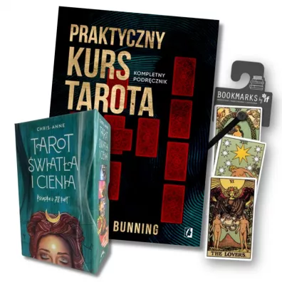 Zestaw Tarot �wiat�a i Cienia z ksi��k� Praktyczny Kurs Tarota i zak�adk�