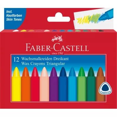 Faber-Castell Kredki �wiecowe tr�jk�tne 12 szt.