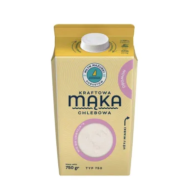 M�yn Mazurki Kraftowa m�ka pszenna typ 750 chlebowa karton 750 g