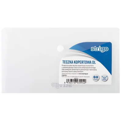 Strigo Teczka kopertowa DL, transparentna