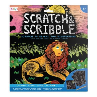 Zdrapywanki Scratch & Scribble Safari Ooly