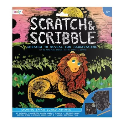 Zdrapywanki Scratch & Scribble Safari Ooly
