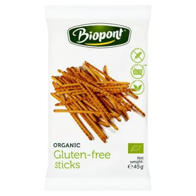 Biopont Paluszki lekko solone bezglutenowe Zestaw 2 x 45 g Bio