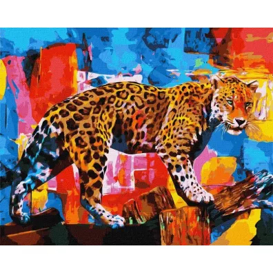 Ideyka Malowanie po numerach - Jasny lampart 40x50cm
