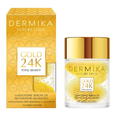 Dermika Luxury Gold 24K Aktywator M�odo�ci luksusowe serum 3D do twarzy 60 g