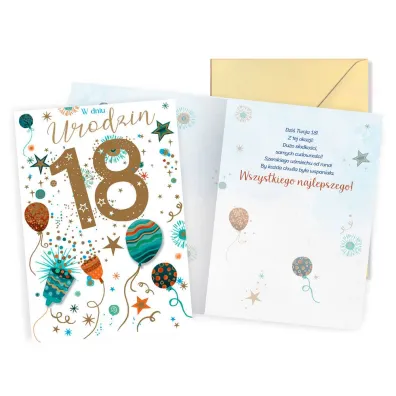 Kukartka Karnet Urodziny 18