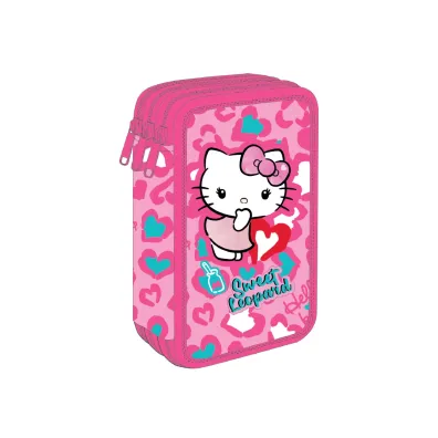 Patio Coolpack, Pi�rnik potr�jny z wyposa�eniem Jumper 3 Hello Kitty - Pink 2 (F067035)