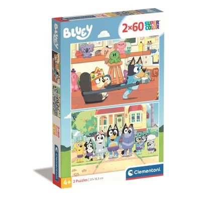 Puzzle 2x60 el. SuperColor. Bluey Clementoni