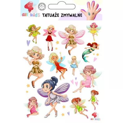 Tatuae zmywalne dla dzieci Wrki czarodziejki All4Kids