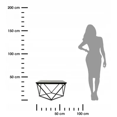HowHomely Stolik kawowy Curved 60 cm