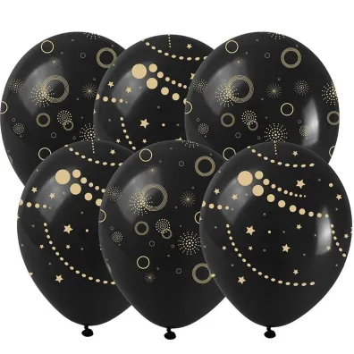 Arpex Balony okazjonalne ze z�otym nadrukiem 6 szt.
