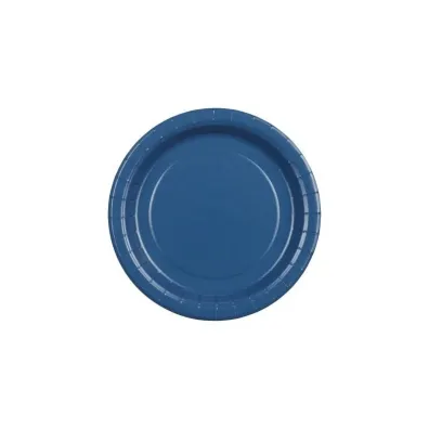 PartyDeco Talerzyki papierowe granatowe 18cm