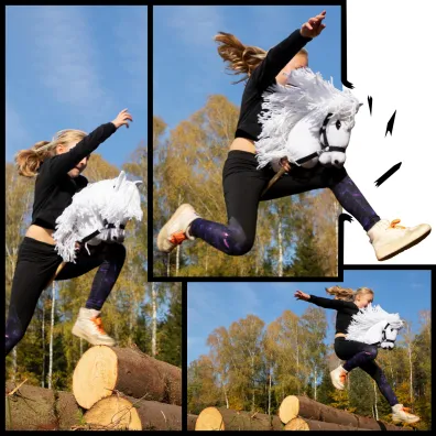 Hobby Horse Skippi. Ko� na kiju bia�y
