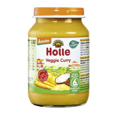 Holle Obiadek Wegetariańskie curry z mleczkiem kokosowym po 6. miesiącu 190 g Bio