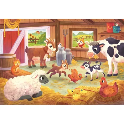 Puzzle 2x20 el. SuperColor. The Farmyard Family Clementoni