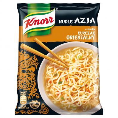 Knorr Nudle Azja Zupa-danie instant o smaku kurczak orientalny 70 g