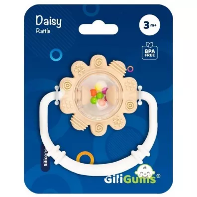 Grzechotka Stokrotka pastelowa GiliGums