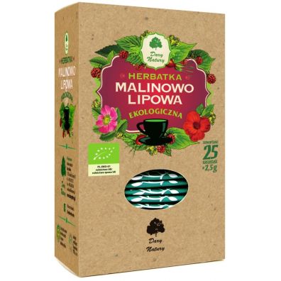 Dary Natury Herbatka lipowo-malinowa 50 g Bio