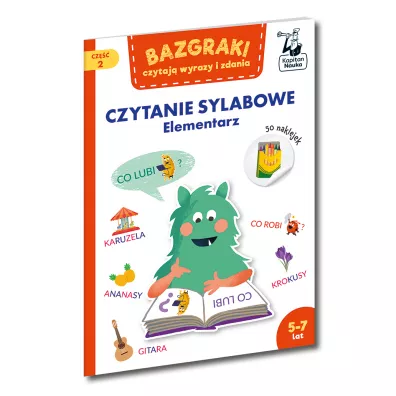 Bazgraki czytaj� wyrazy i zdania. Czytanie sylabowe. Elementarz. Kapitan Nauka