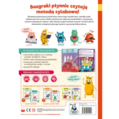 Bazgraki czytaj� wyrazy i zdania. Czytanie sylabowe. Elementarz. Kapitan Nauka