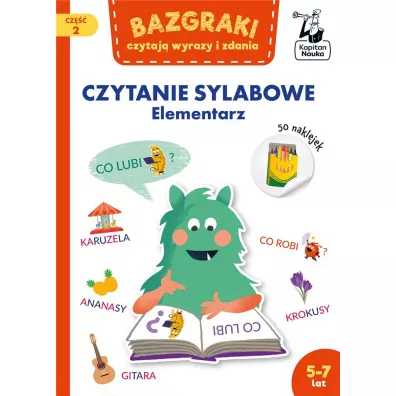 Bazgraki czytaj� wyrazy i zdania. Czytanie sylabowe. Elementarz. Kapitan Nauka