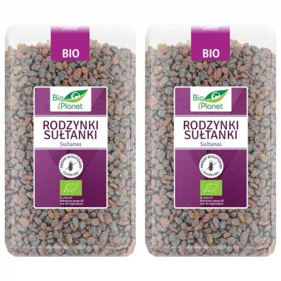 Bio Planet Rodzynki sutanki Zestaw 2 x 1 kg Bio