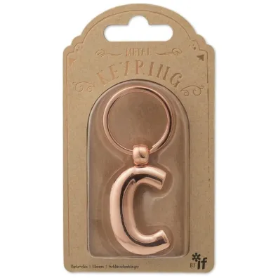 If Metalowy brelok do kluczy litera C Keyring