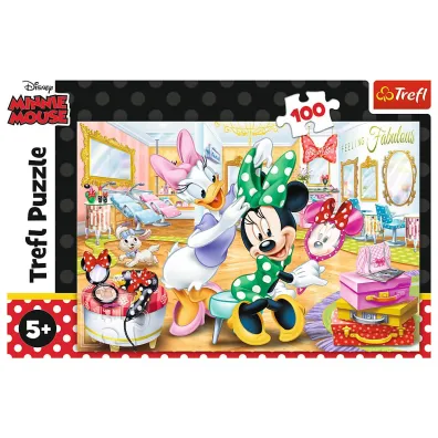 Puzzle 100 el. Minnie w salonie kosmetycznym Trefl