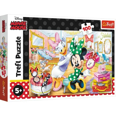 Puzzle 100 el. Minnie w salonie kosmetycznym Trefl
