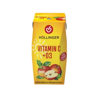 Hollinger Nektar jab�kowy z witamin� C i D bez dodatku cukr�w 200 ml